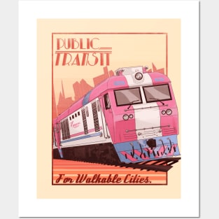 Public Transit For Walkable Cities Posters and Art